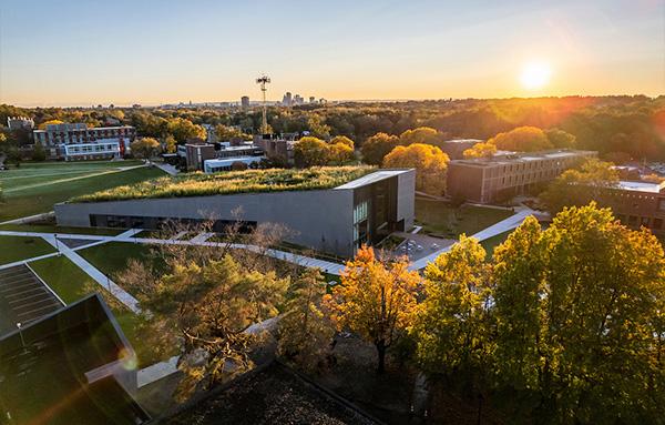 Ariel view of campus